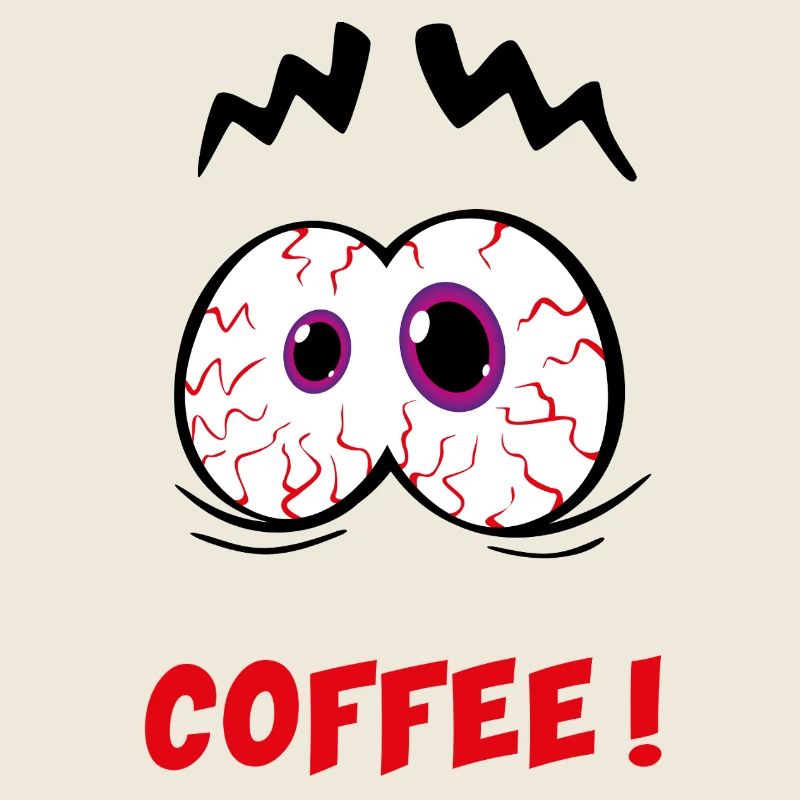 I need coffee! Funny comic motif