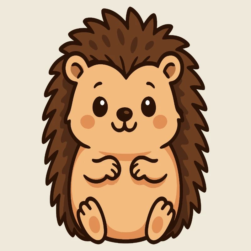 Dessin animé du hérisson câlin