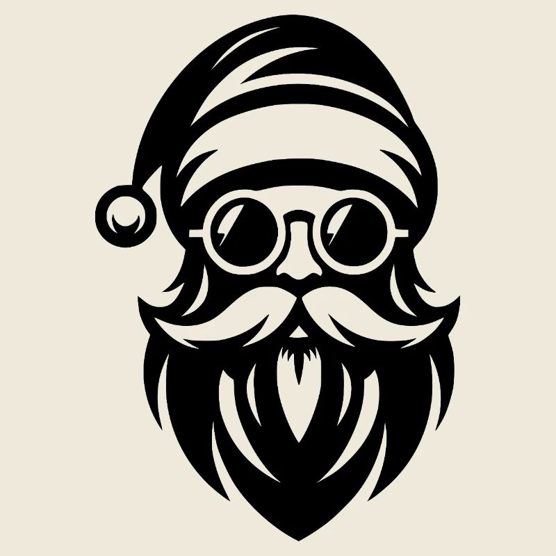 Weihnachtsmann Silhouette Ich bin der coole Claus