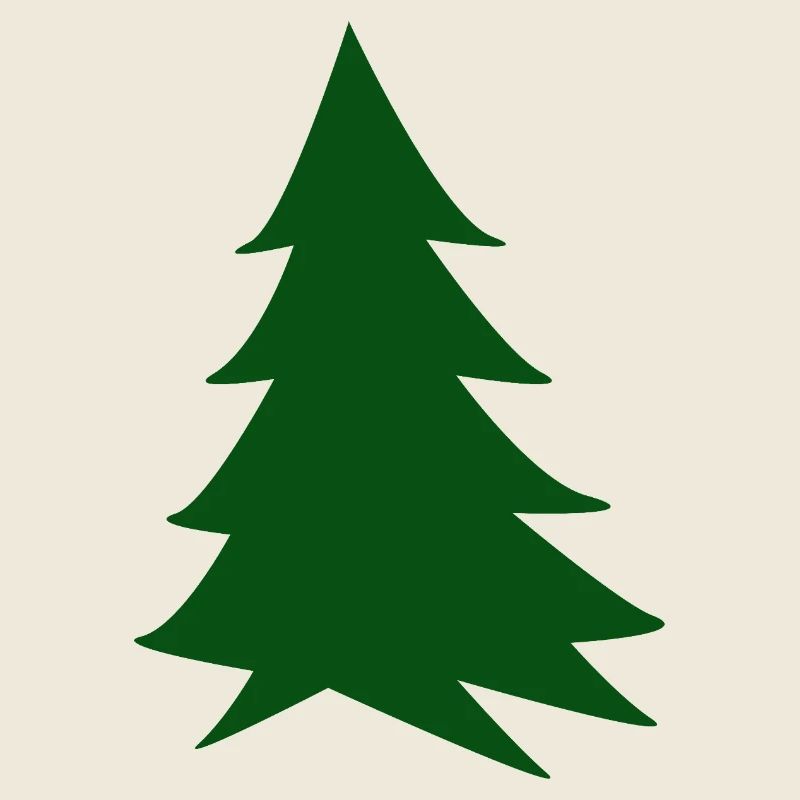 Sapin silhouette vert profond