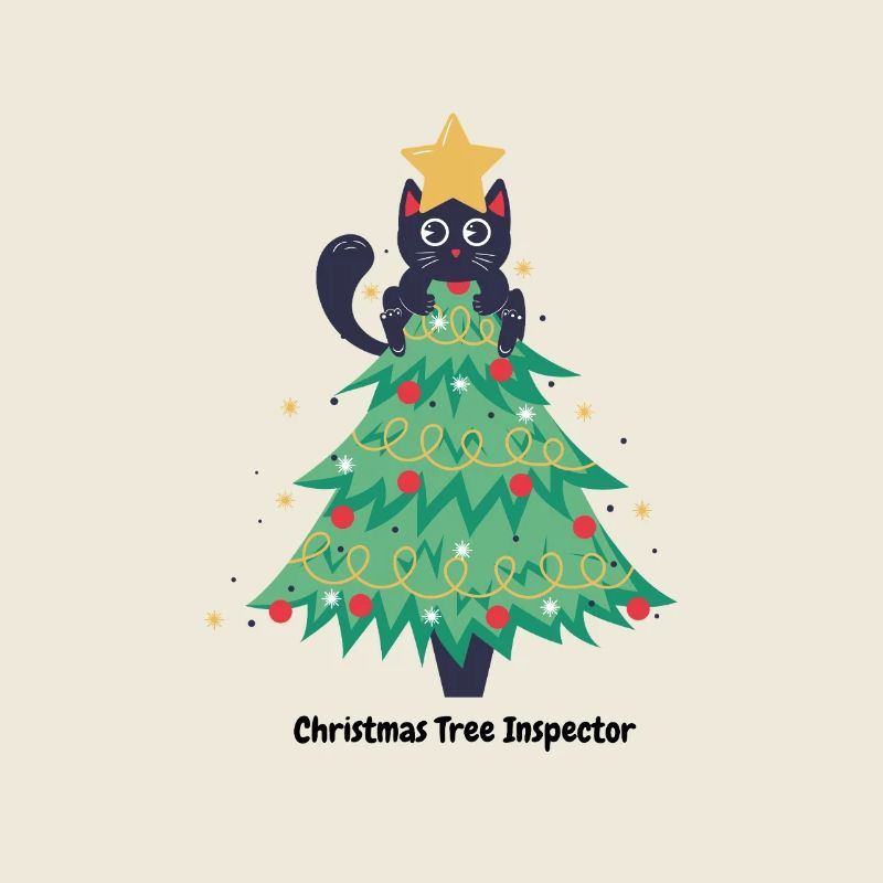 Katzen-Weihnachtspullover im Baum