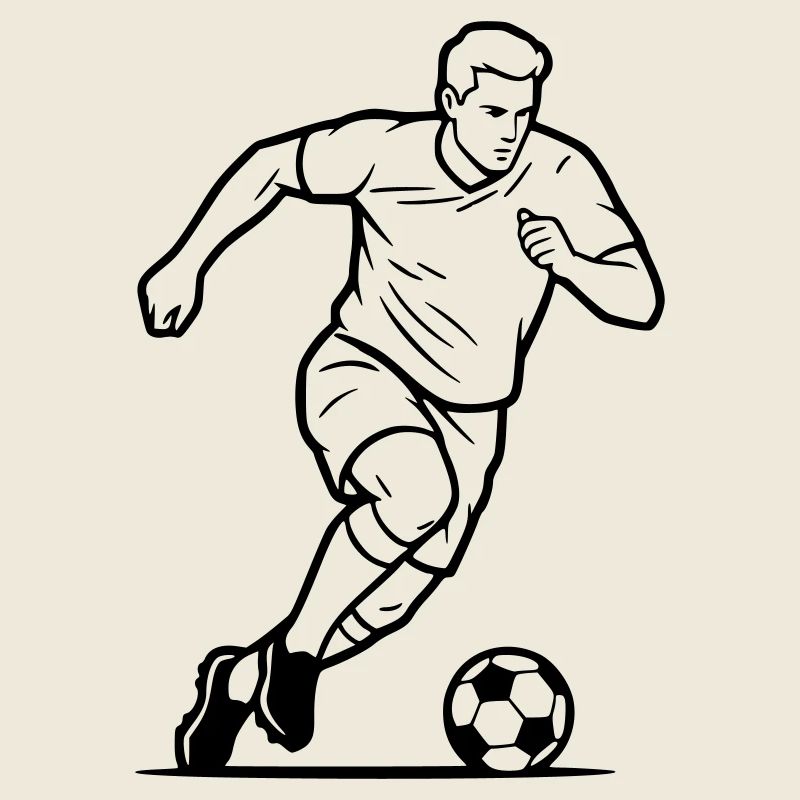 Fußball Spieler Schuss Torjäger Vektor