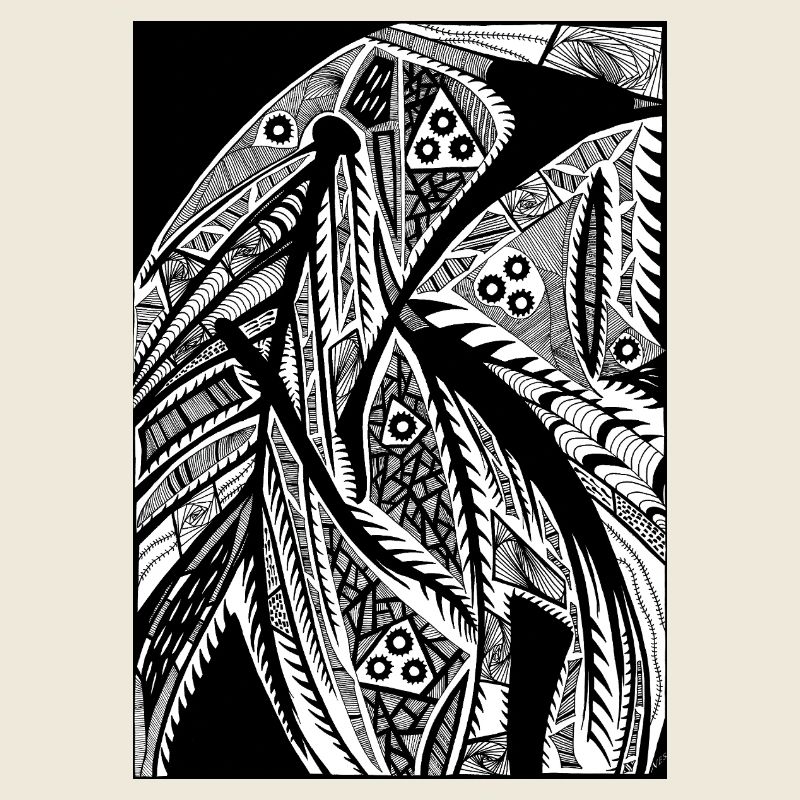 Design abstrait noir et blanc n°2