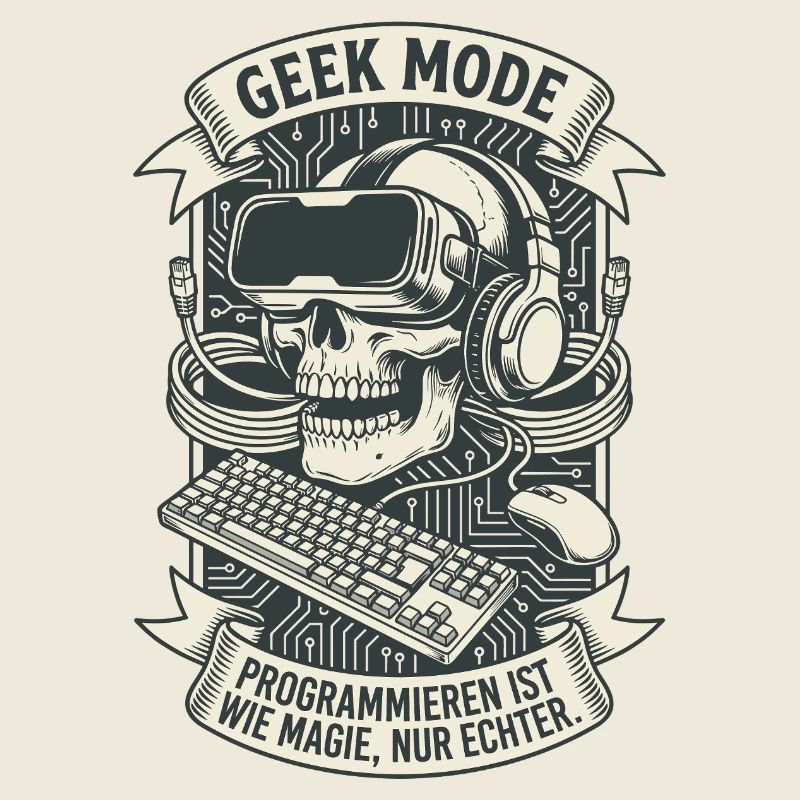 Geek Mode Kodiermagie Schädel
