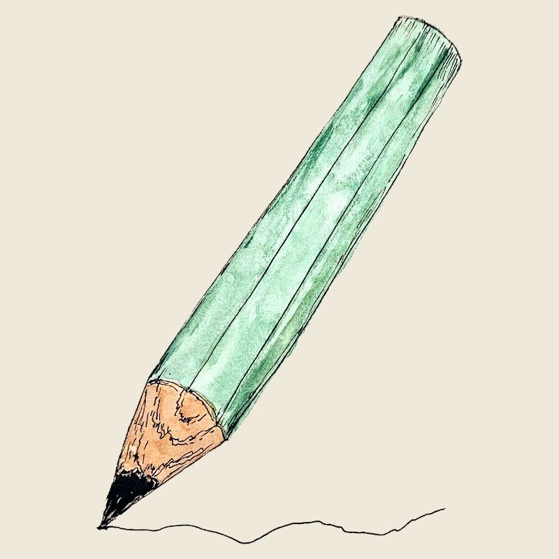Mint Green Pencil - Sketch