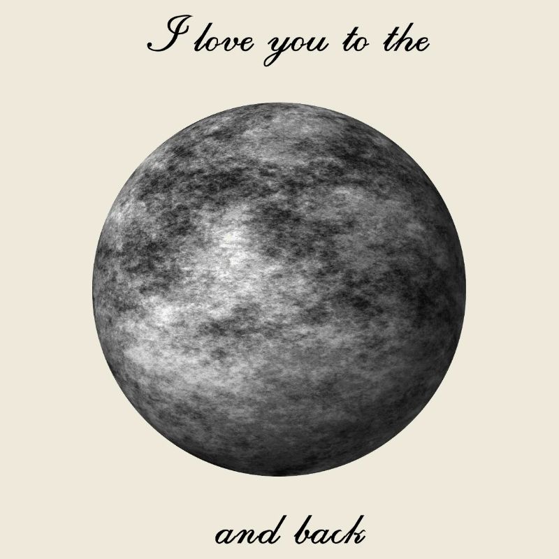 Amour lunaire vers la lune et retour