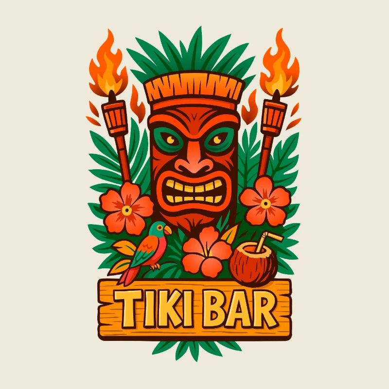 Tiki Bar Vibes – Tropischer Stil