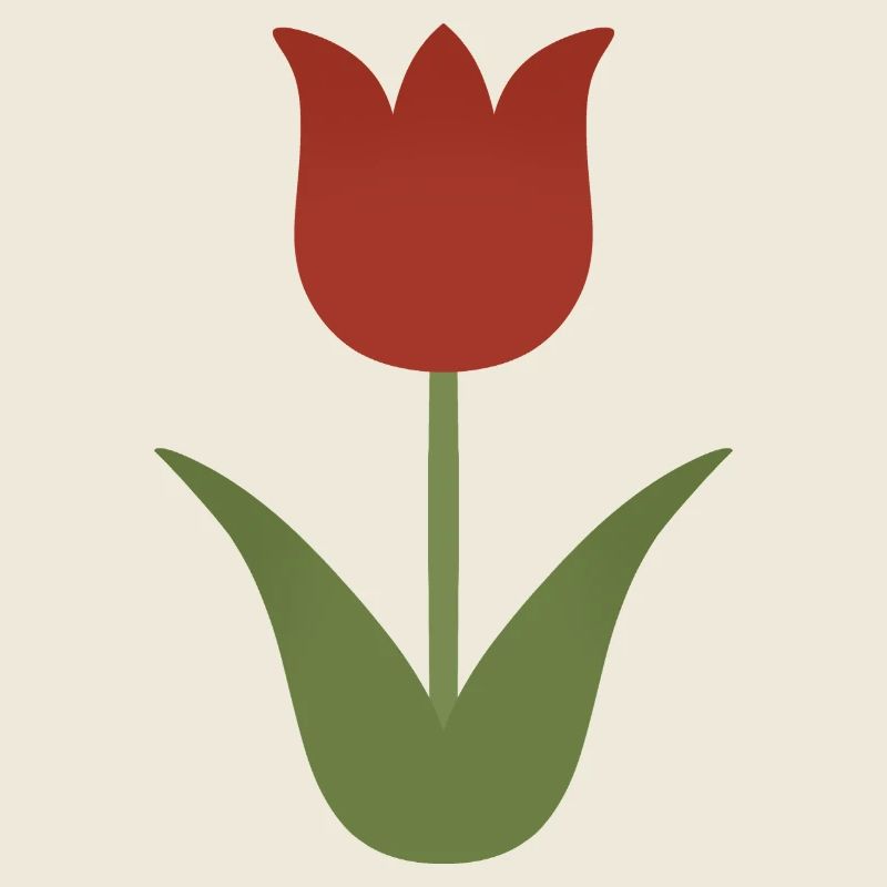 Crimson Tulip Silhouette Tee