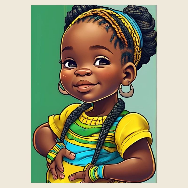 Enfant Afro coloré en braids