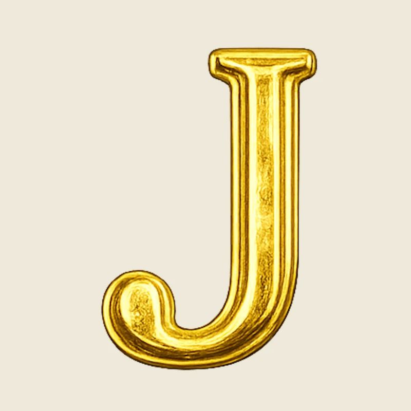 Goldenes J-Buchstabe