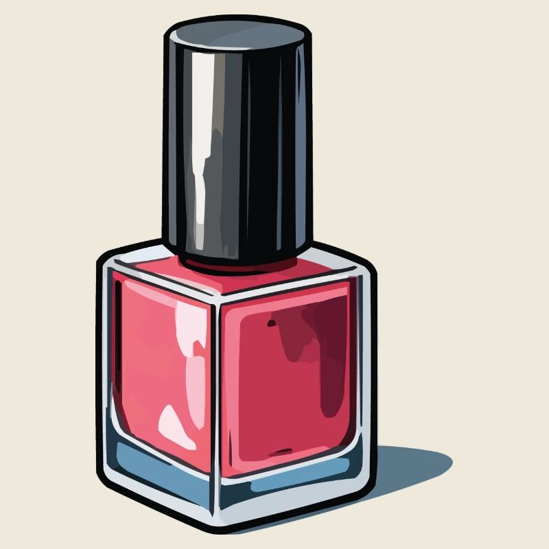 Bouteille de vernis à ongles rose pastel
