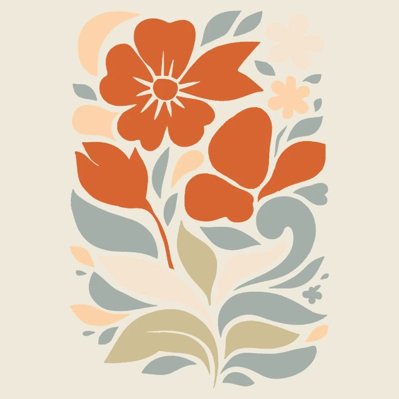 Abstraktes Blumen Muster Illustration