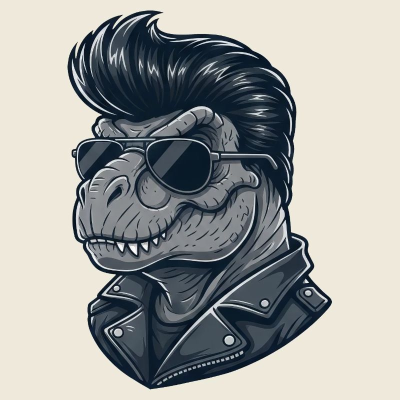 Cool T-Rex Dinosaur Sunglass Rock and Roll