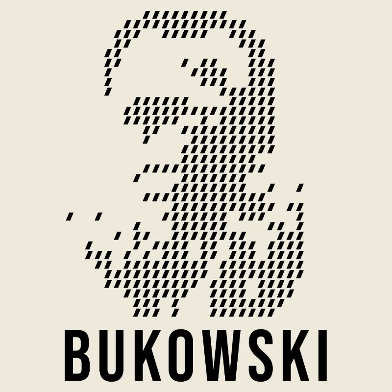 Charles Bukowski geometric design portrait