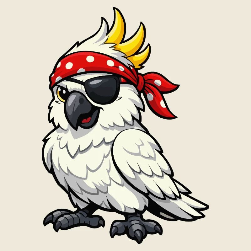 Kakadu mit Bandana