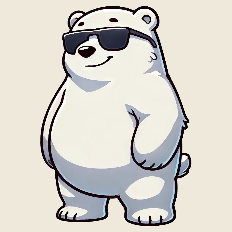 Polar Bear Cartoon Sunglasses North Pole Cool