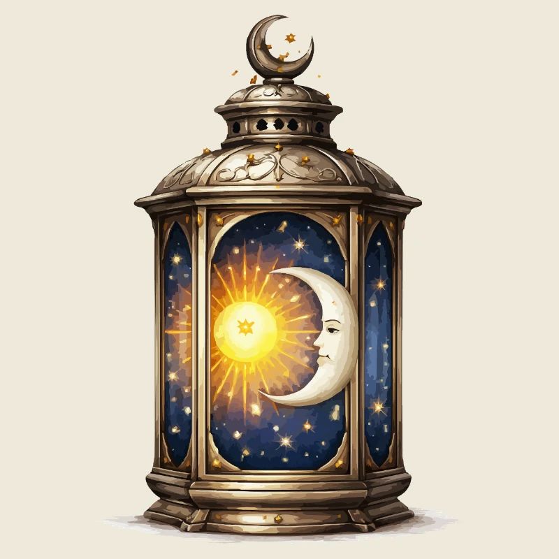 Lanterne Soleil Lune