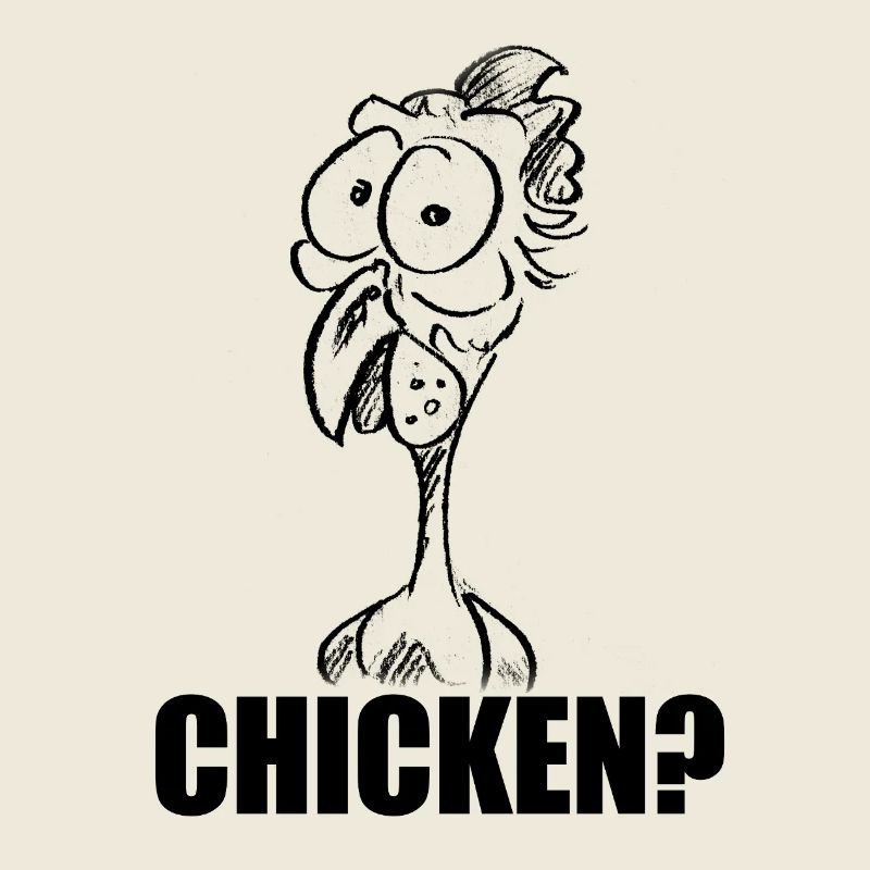 CHICKEN? Verdutzter Chicken Hühnerkopf – Humor