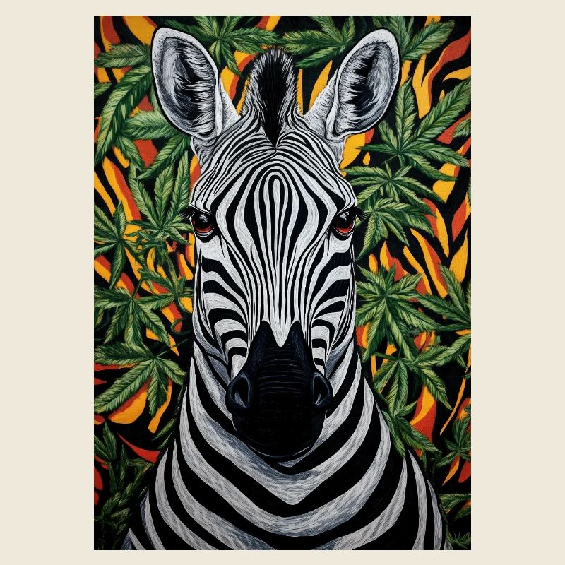 Zebra im Cannabis-Dschungel