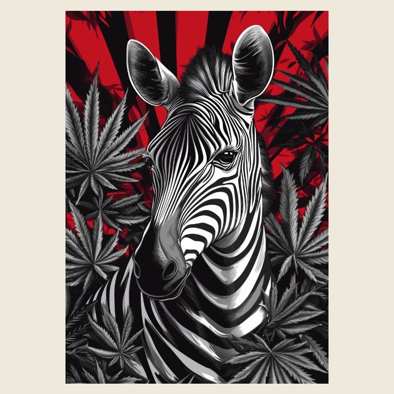Zebra im Cannabis-Dschungel