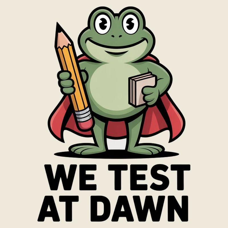 Teacher Frog We Test At Dawn Test Day Coordinator 