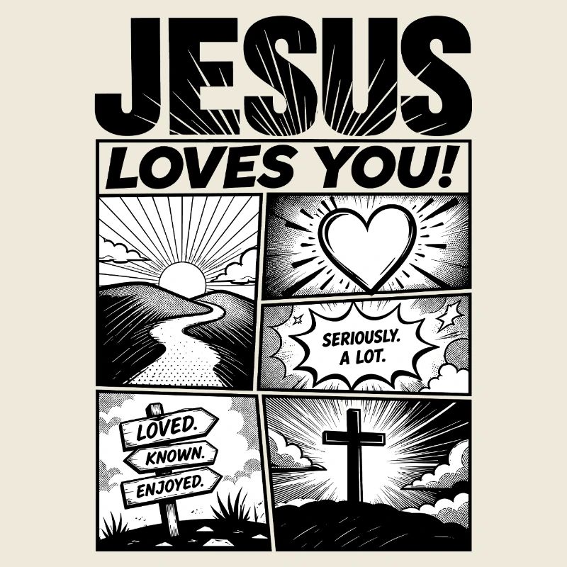 Jesus Loves You Comic Design