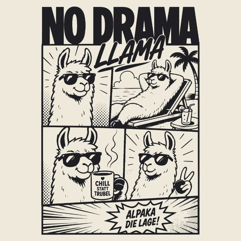 No Drama Llama Cool Alpaka Comic