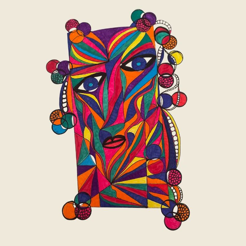 Colorful Face Portrait - Martina Eßer