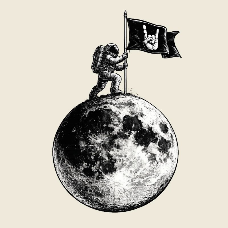 Drapeau lunaire avec panneau jupe