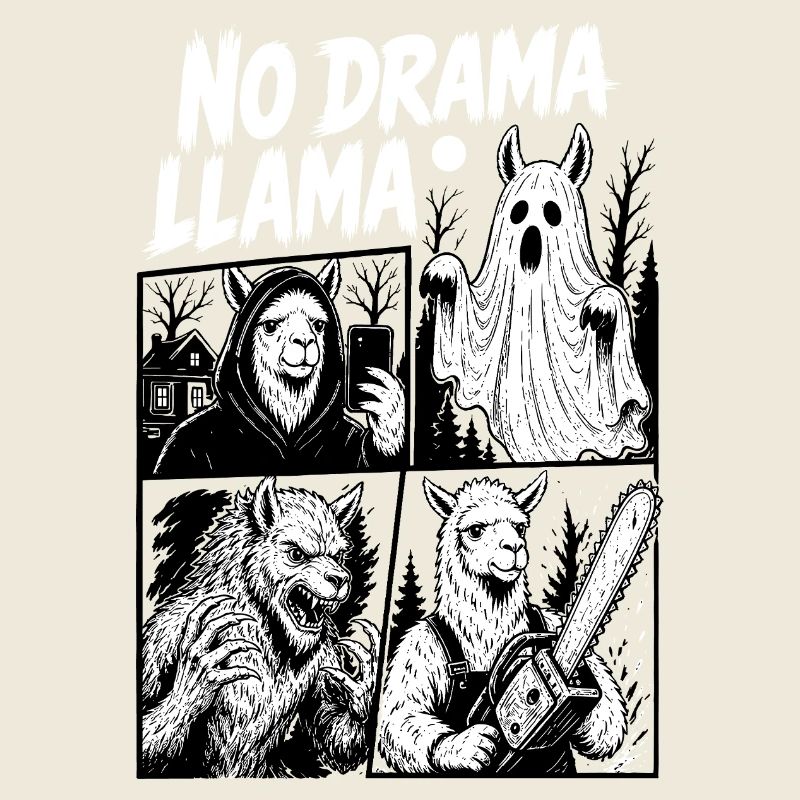 Sans drame Llama Horror Comic