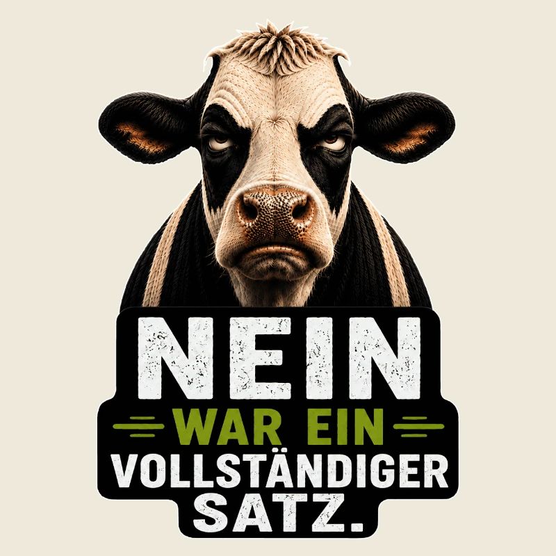 Nein war ein vollständiger Satz Kuh Spruch