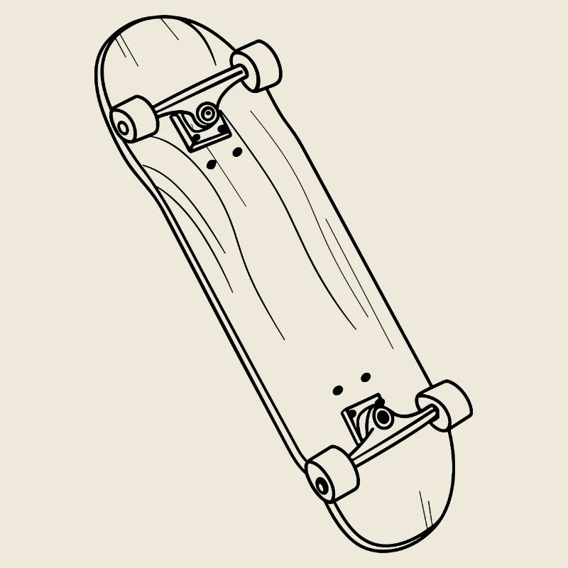 Dessin de planche à roulettes