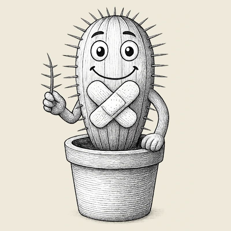 Bandaged Whimsical Cactus