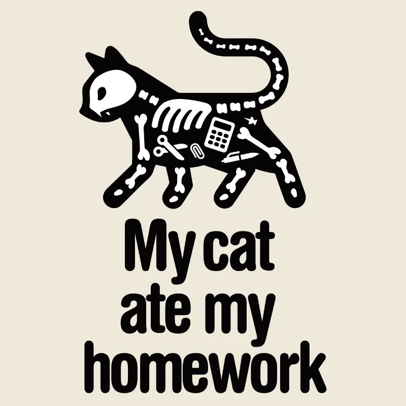 Mon chat a mangé mes devoirs à l'école