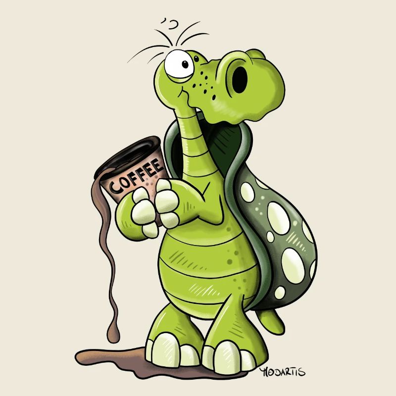 Turtle needs coffee