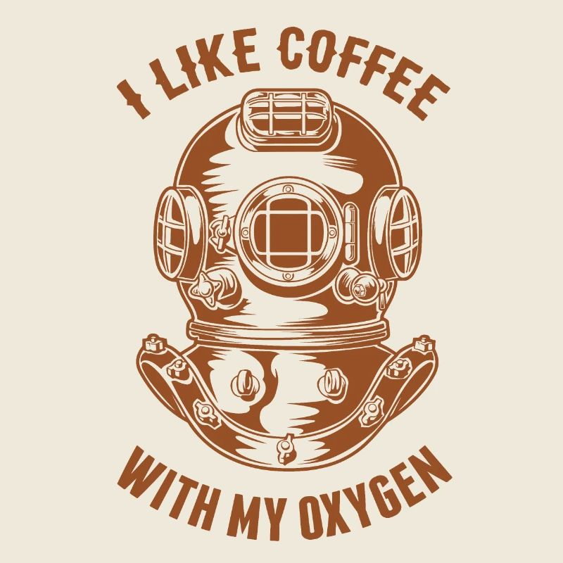 J’aime le café avec mon oxygène - Les plongeurs adorent le café