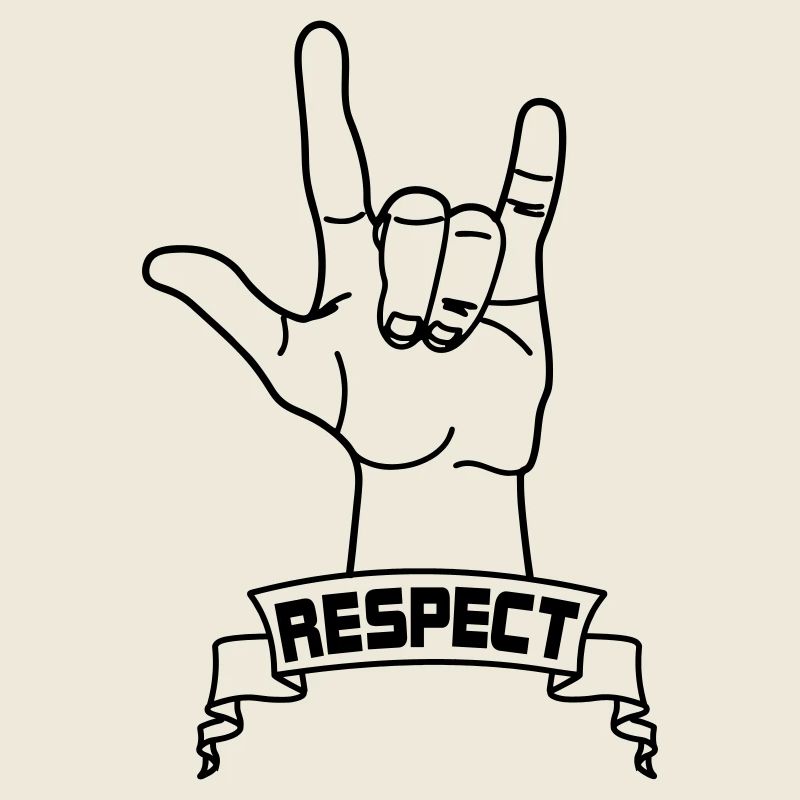Respect des gestes de la main avec le texte RESPECT