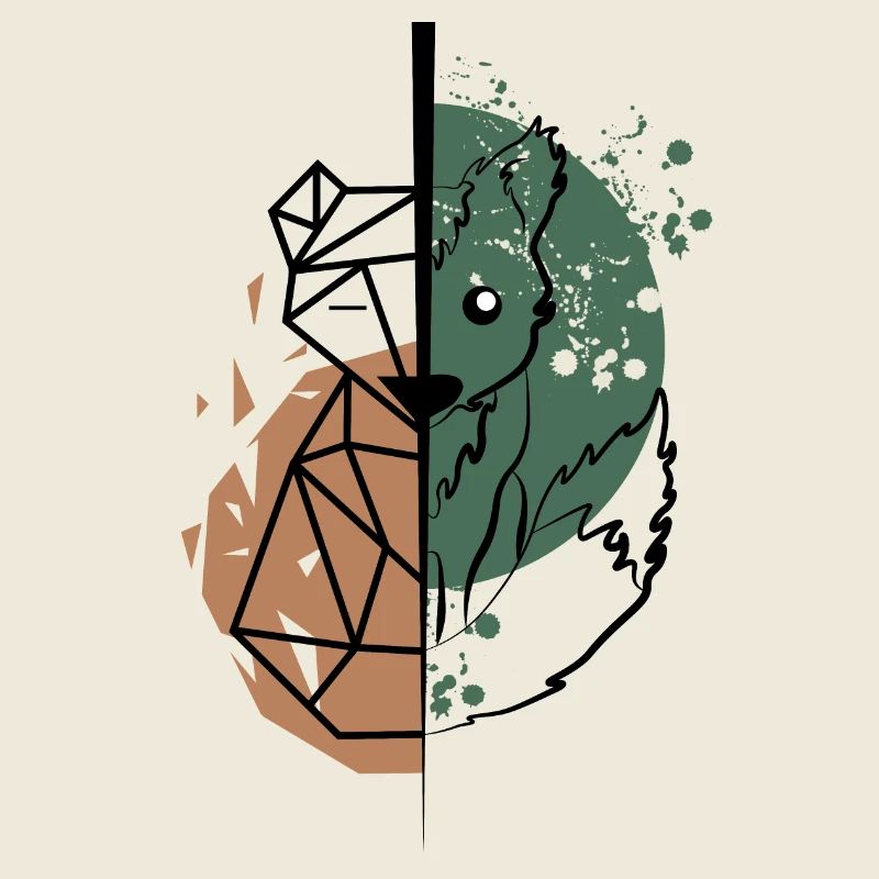 Fox Origami vs Zeichnung
