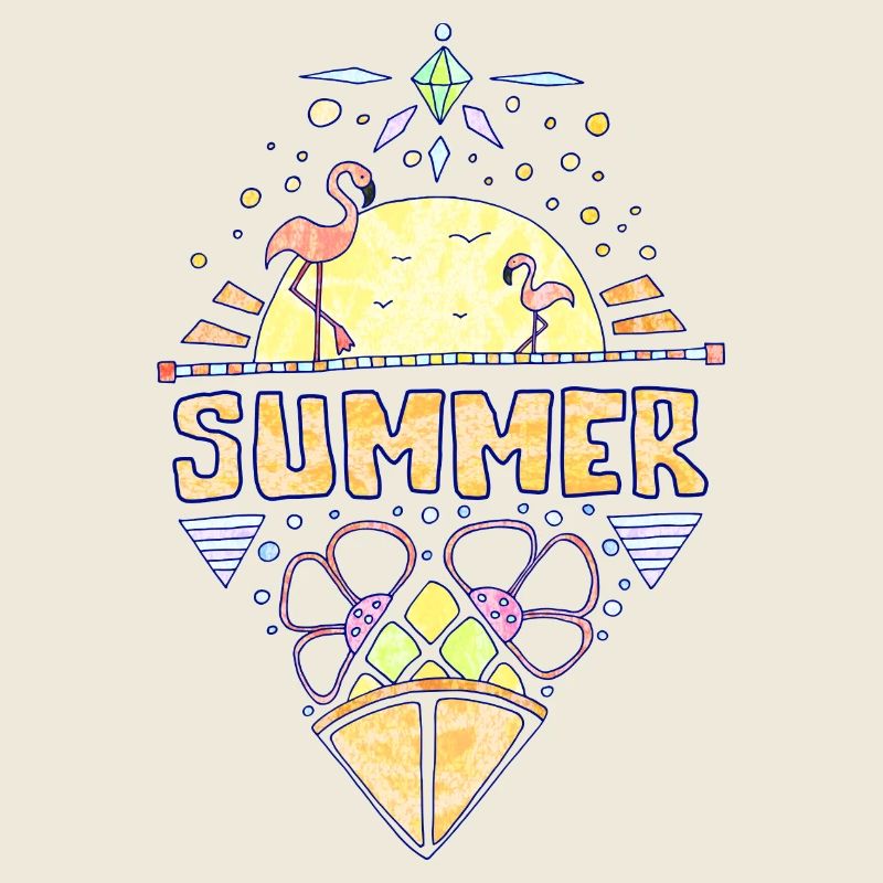 Sommer Flamingo retro Urlaub