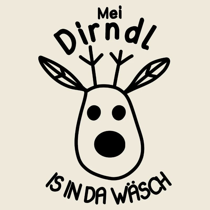 Abstraktes Linienmuster Mei Dirndl is in da Wäsch 