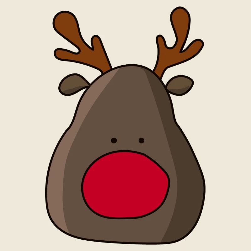 Deer with red nose Christmas design
