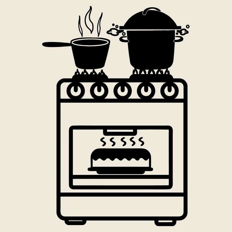 Cuisinière à gaz avec crêpe au four