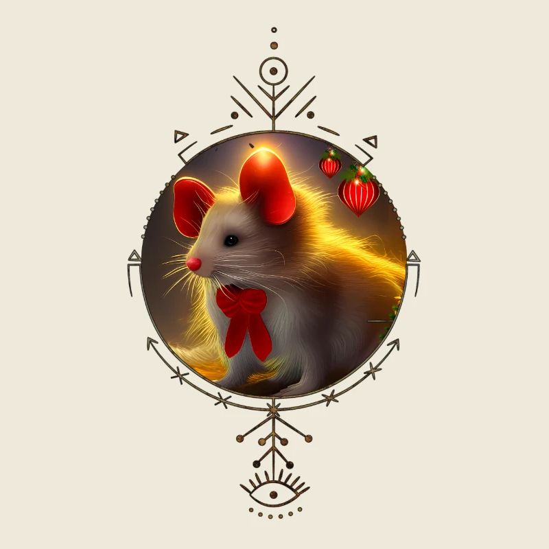 Mignonne petite souris de Noël