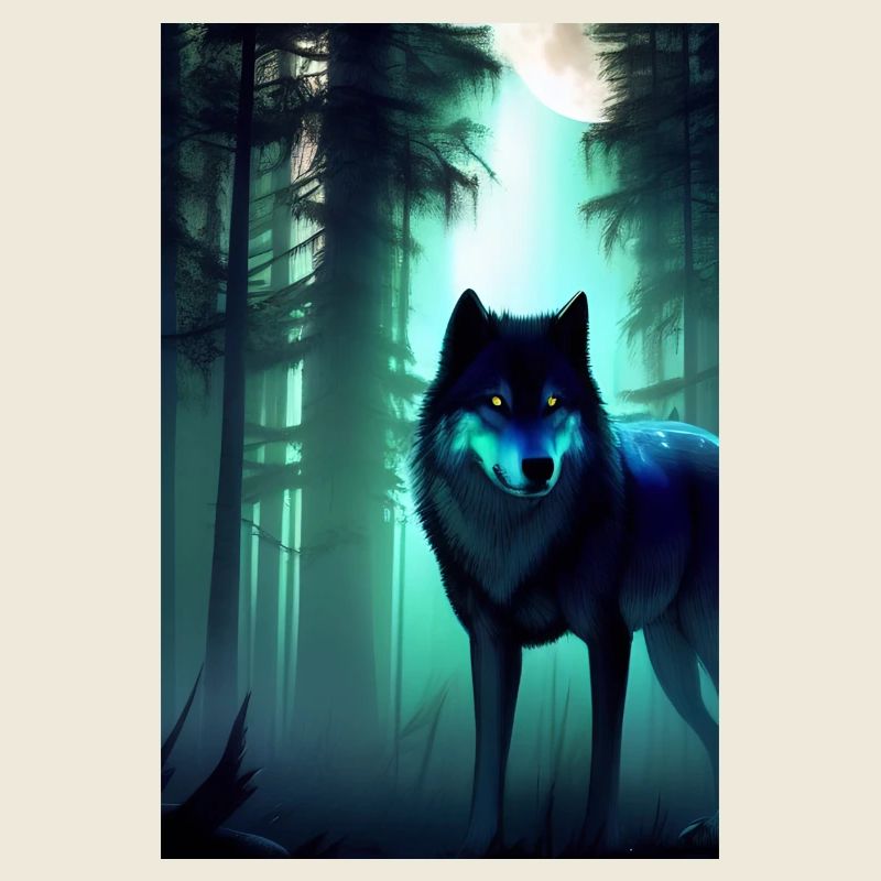 Loup dans la forêt
