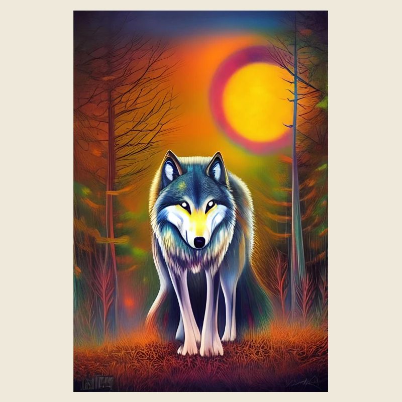Le loup et la lune