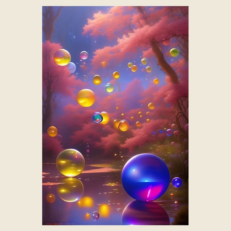 Colorful soap bubbles