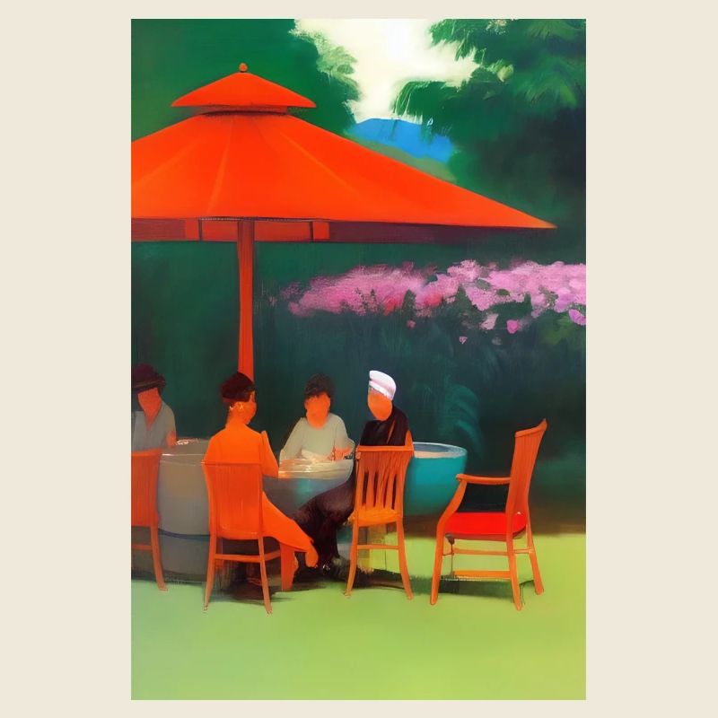 Asiatisches Cafe im Freien