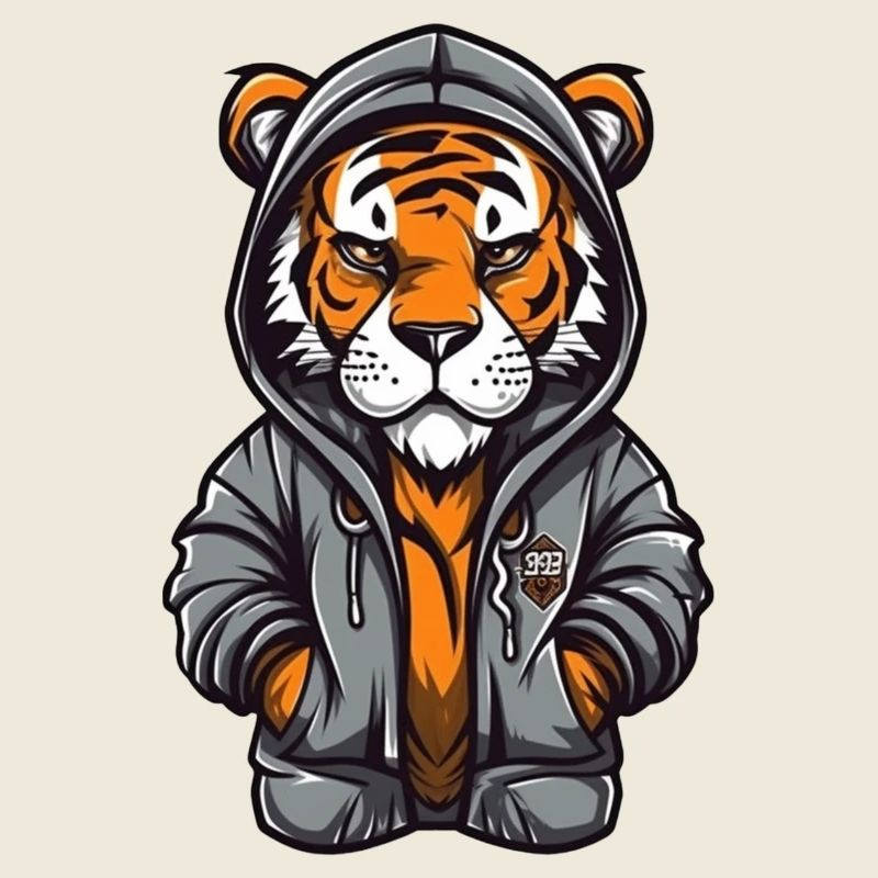 Stadttiger im Hoodie