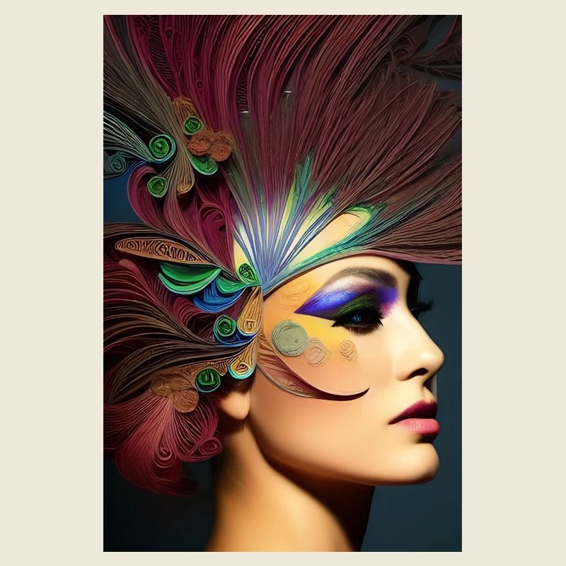 Art facial abstrait