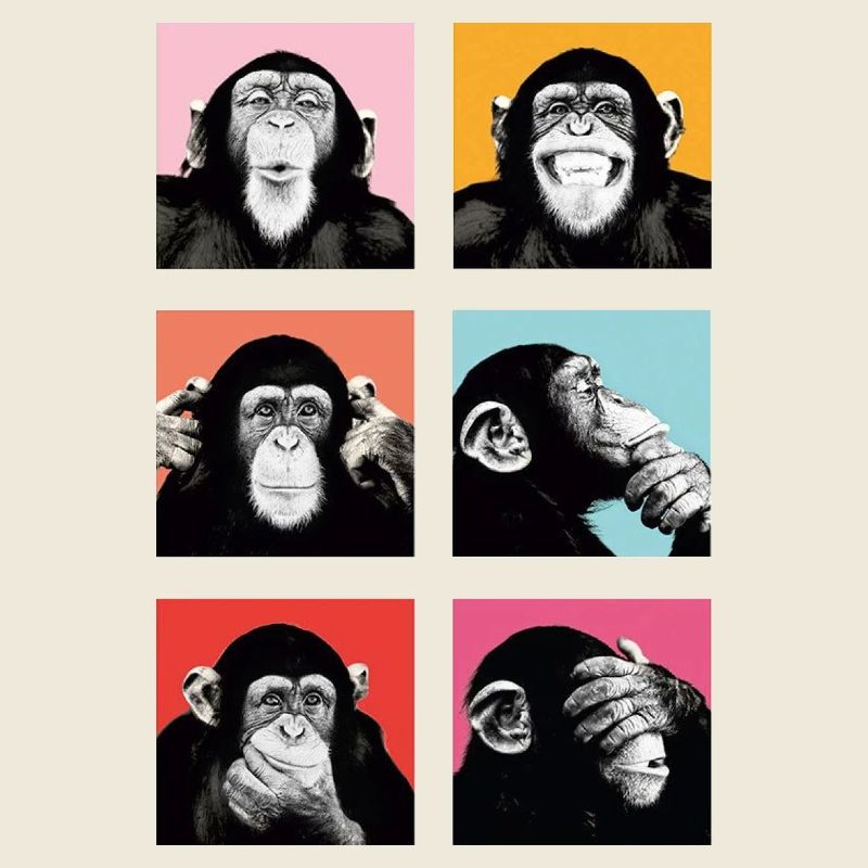 Pop-Art Affe Farbexplosion